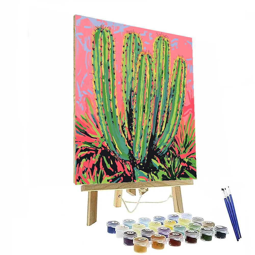 Andy Warhol Inspired Pop Culture Cactus Paint by numbers art