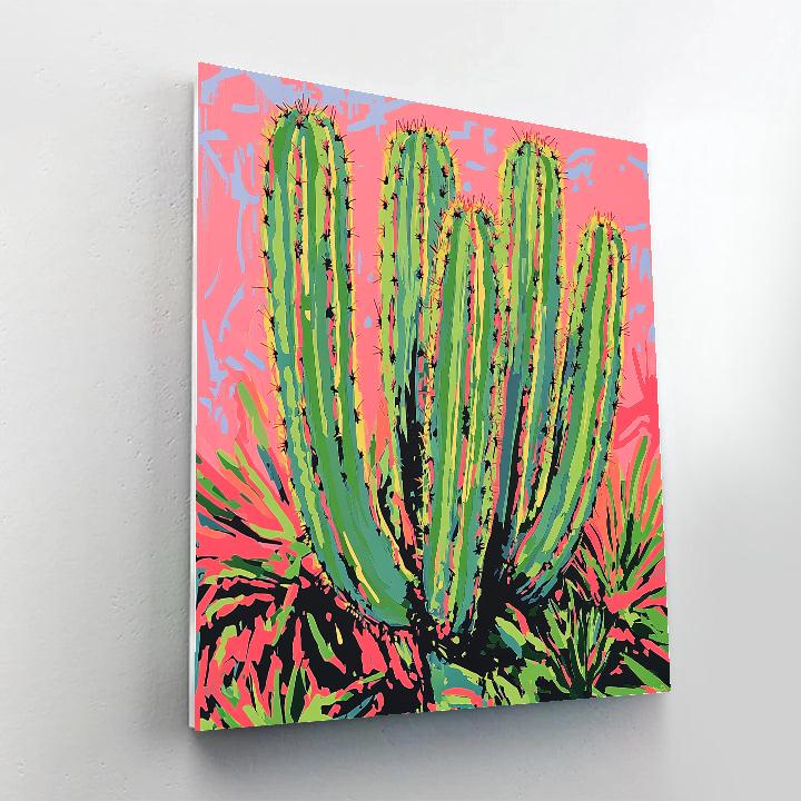 Andy Warhol Inspired Pop Culture Cactus Paint by numbers art