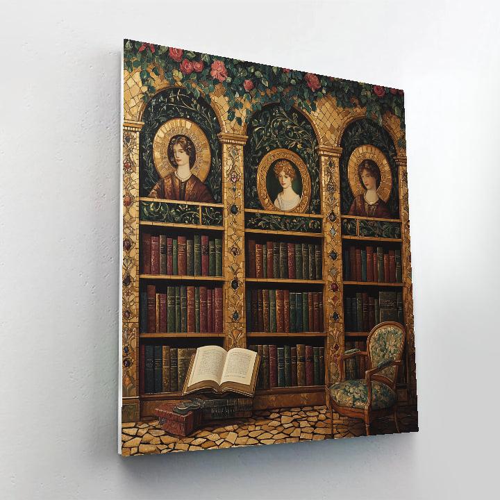 Gustav Klimt Inspired Golden Library Of Memories paint by number