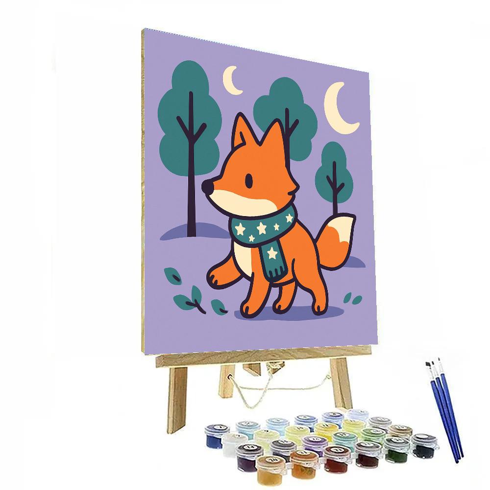 Cosmic Forest Fox DIY paint by numbers