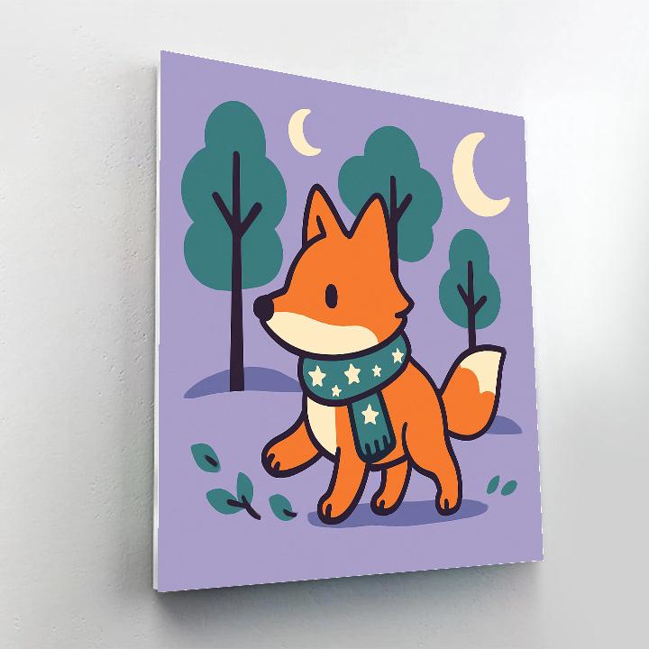 Cosmic Forest Fox DIY paint by numbers