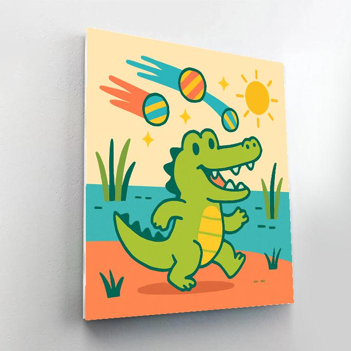 Comet Candy Crocodile paint by numbers