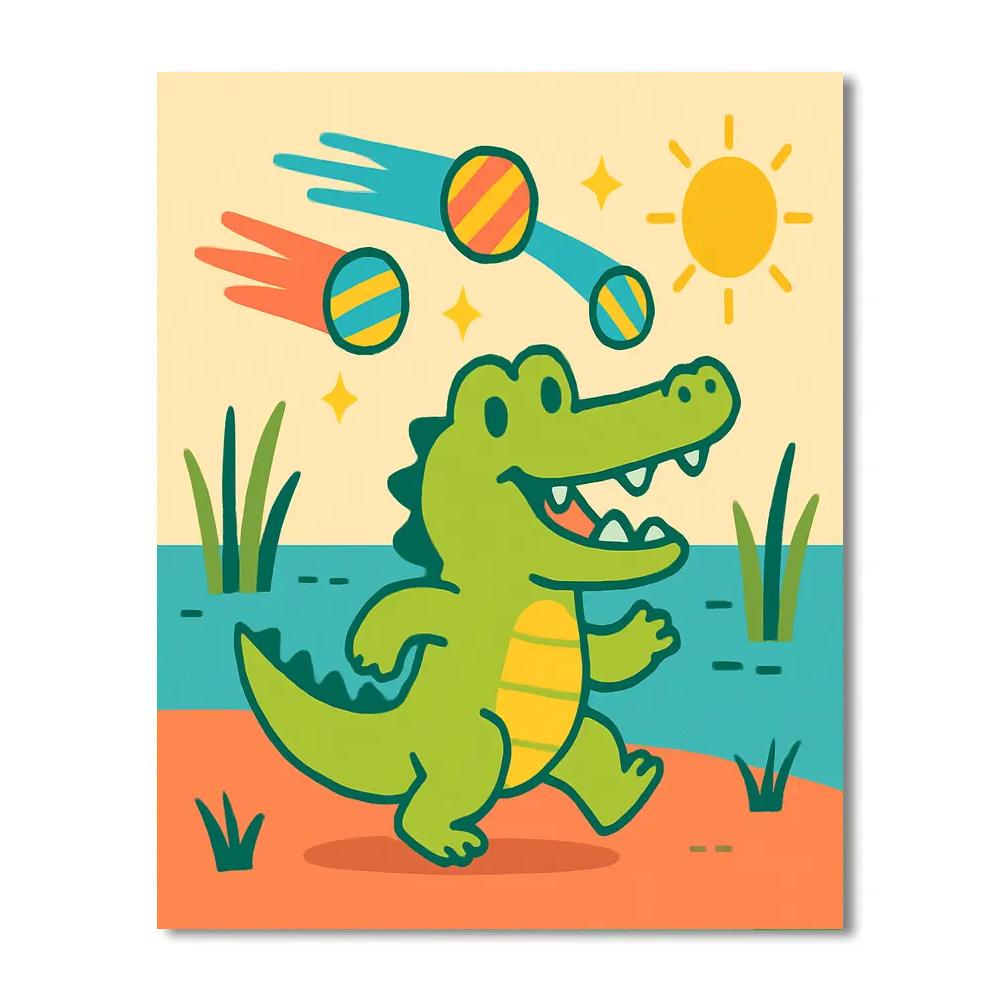 Comet Candy Crocodile paint by numbers
