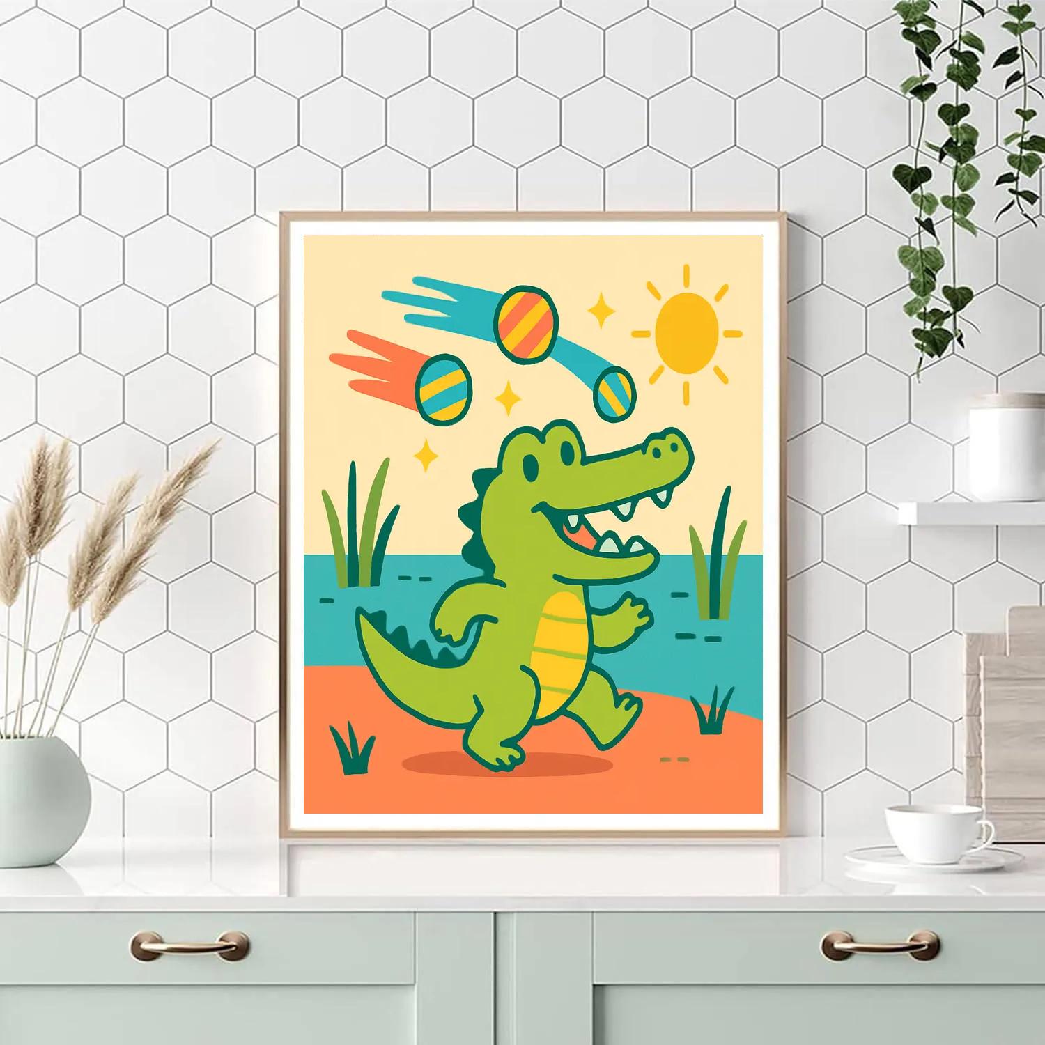 Comet Candy Crocodile paint by numbers