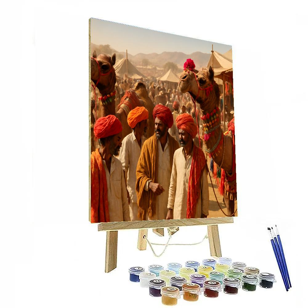 Pushkar Camel Fair In Rajasthan Numbered painting kits