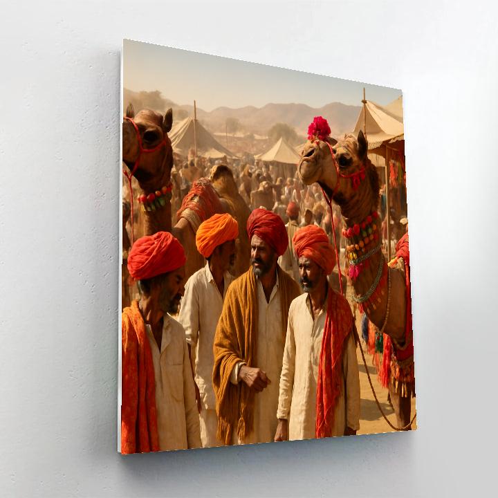 Pushkar Camel Fair In Rajasthan Numbered painting kits