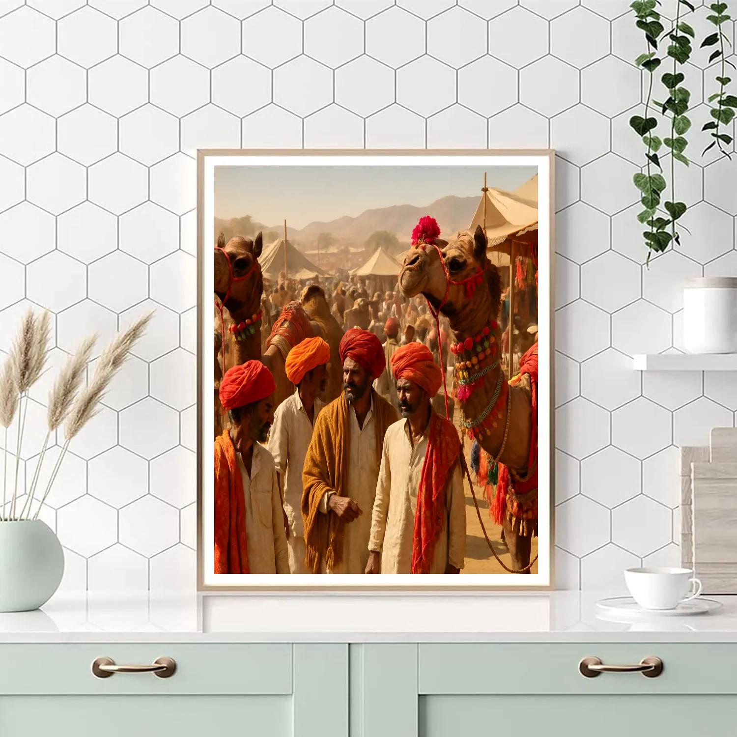 Pushkar Camel Fair In Rajasthan Numbered painting kits