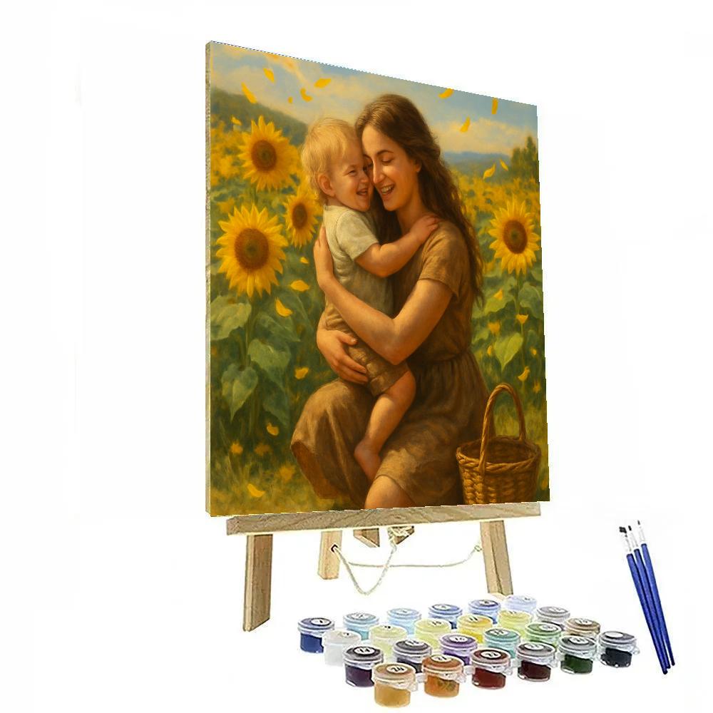 Sunflower Meadow Embrace Numbered painting kits