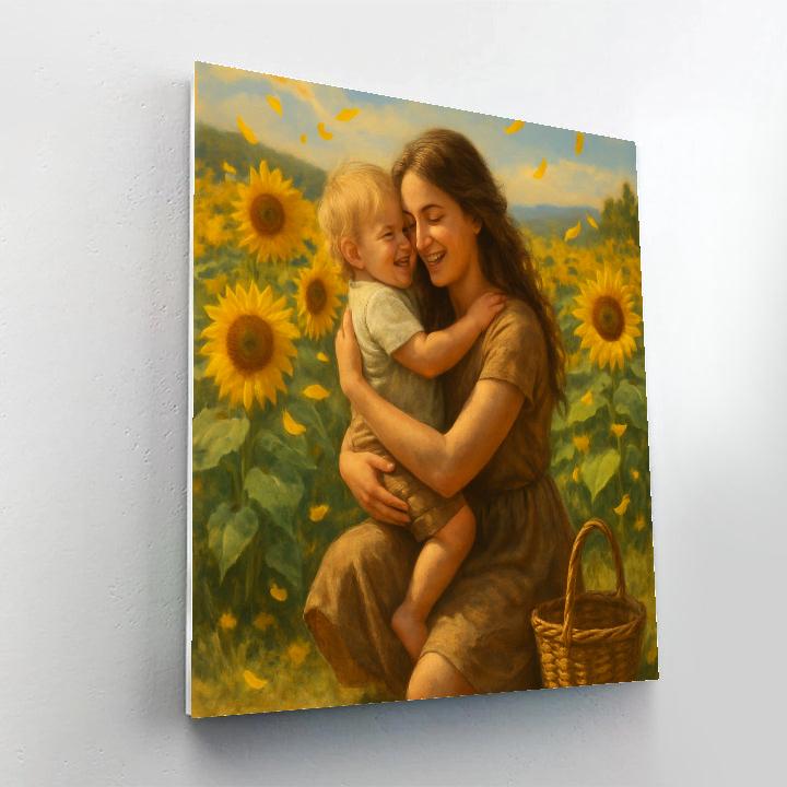 Sunflower Meadow Embrace Numbered painting kits
