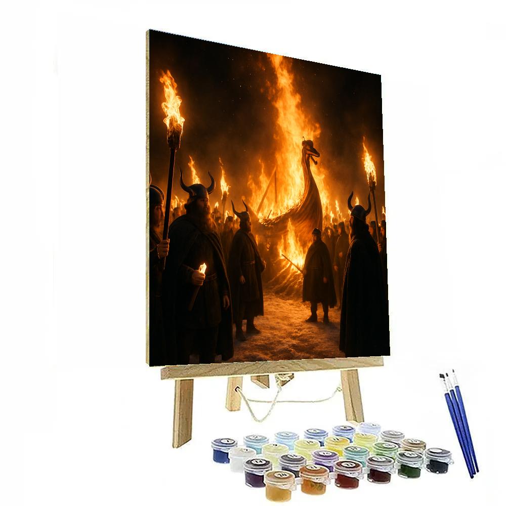 Up Helly Aa Viking Fire Festival Painting by numbers kit