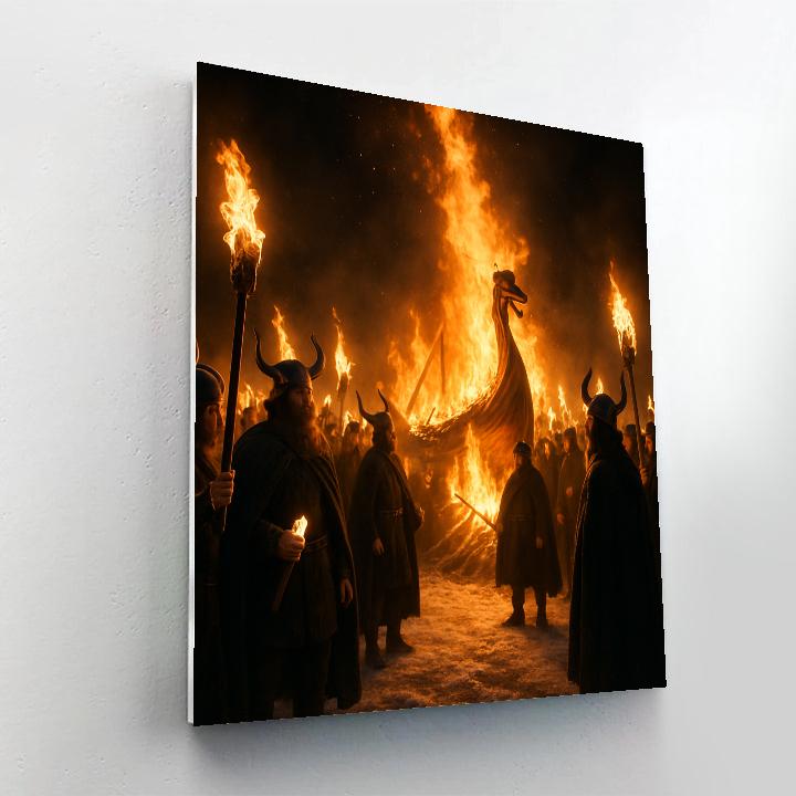 Up Helly Aa Viking Fire Festival Painting by numbers kit