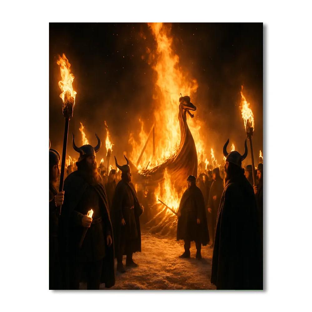 Up Helly Aa Viking Fire Festival Painting by numbers kit
