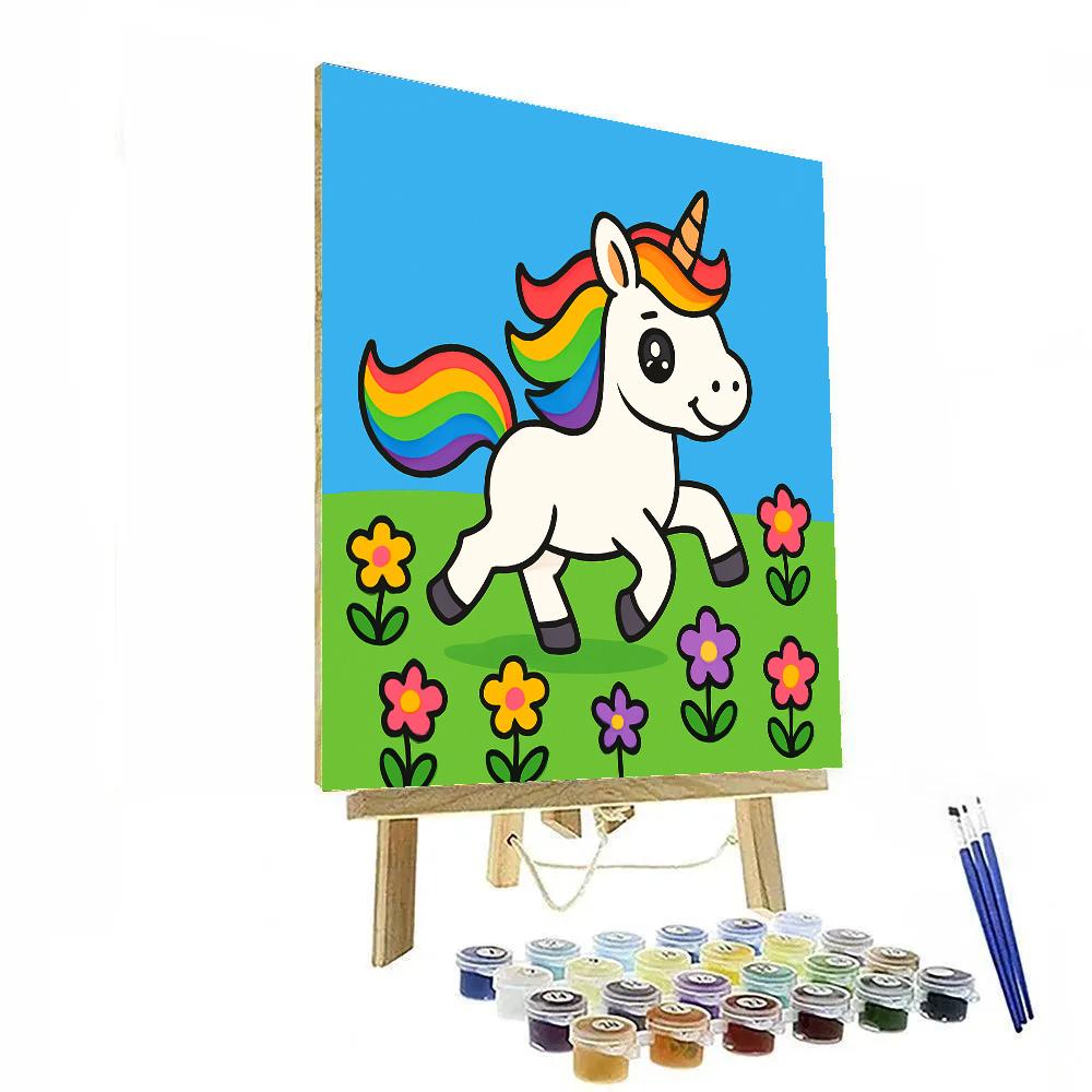 Magical Unicorn Meadow paint by color