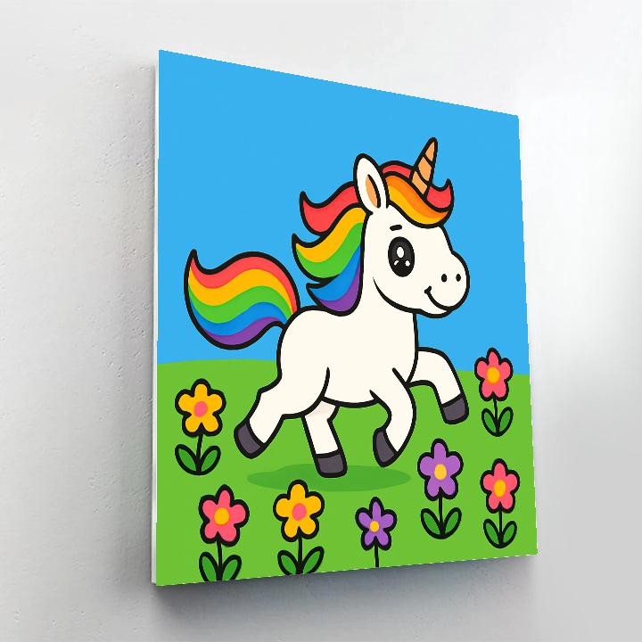 Magical Unicorn Meadow paint by color