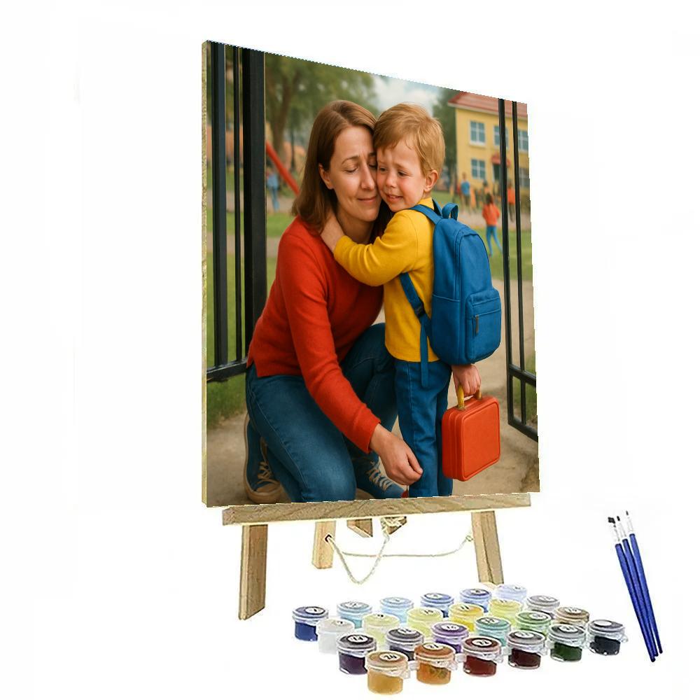 First Day Of School Goodbye Paint by numbers art