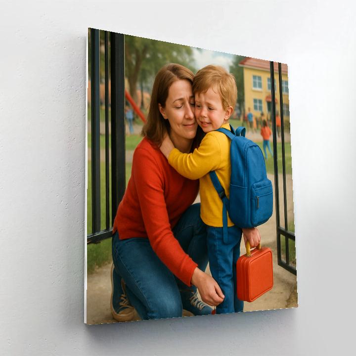 First Day Of School Goodbye Paint by numbers art