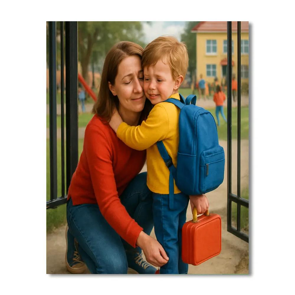 First Day Of School Goodbye Paint by numbers art