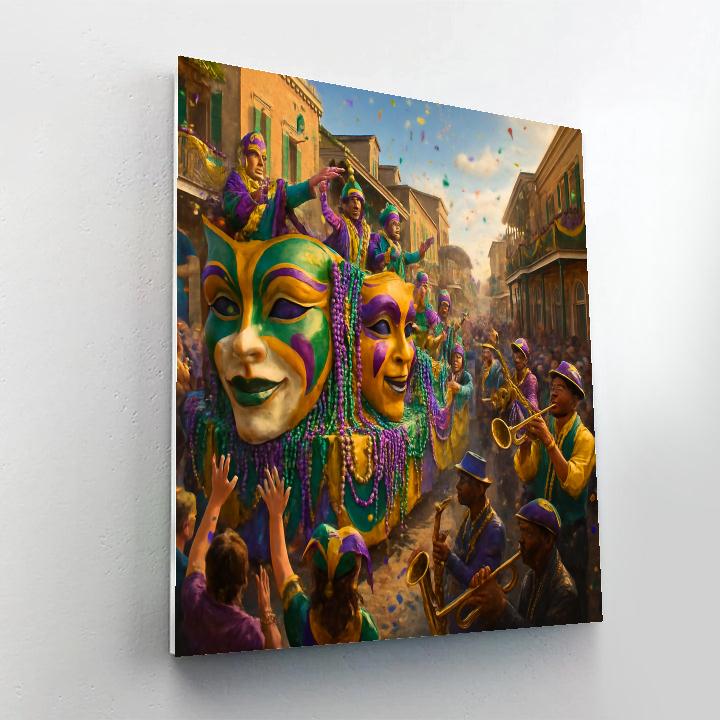 Mardi Gras Revelry In New Orleans Paint by numbers art
