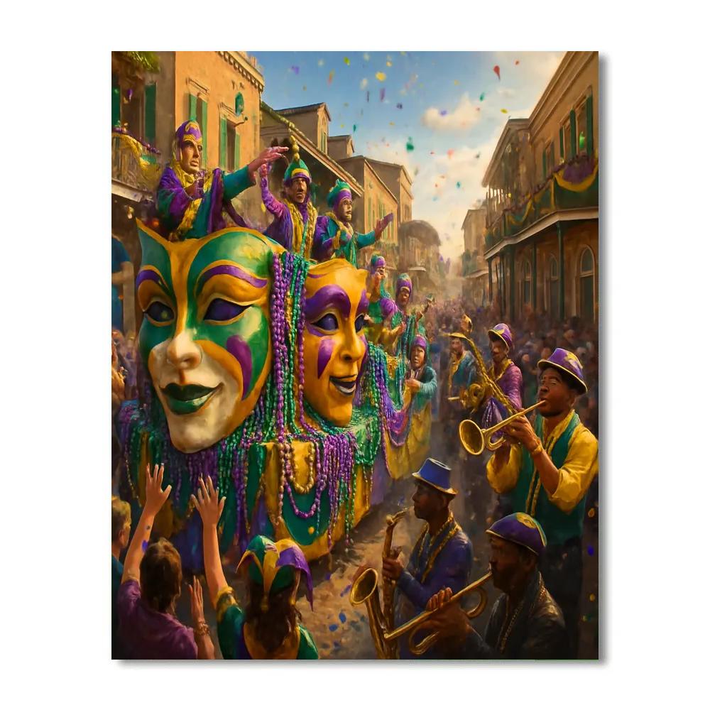 Mardi Gras Revelry In New Orleans Paint by numbers art