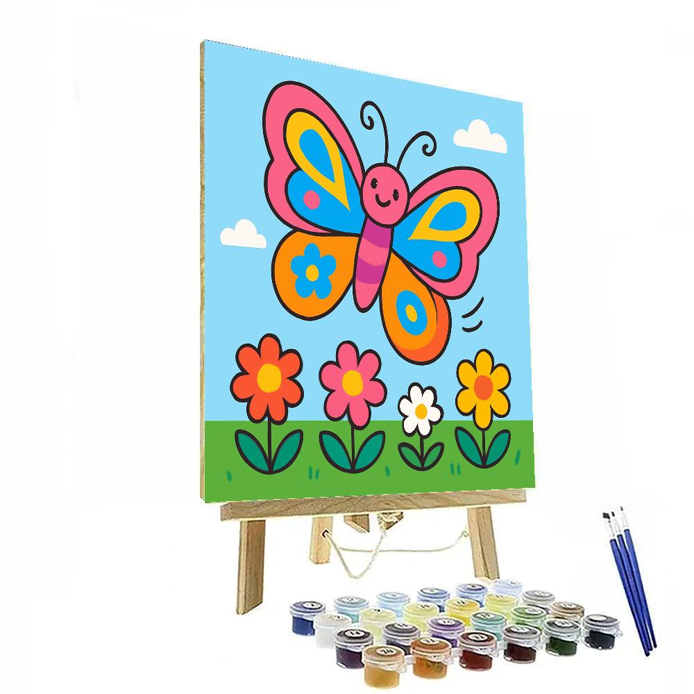 Rainbow Butterfly Dance paint by color
