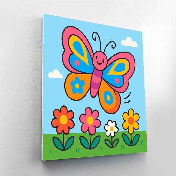 Rainbow Butterfly Dance paint by color
