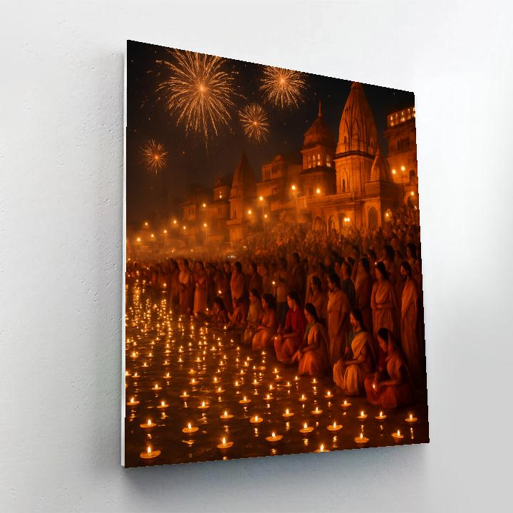Diwali Night In Varanasi painting number kit