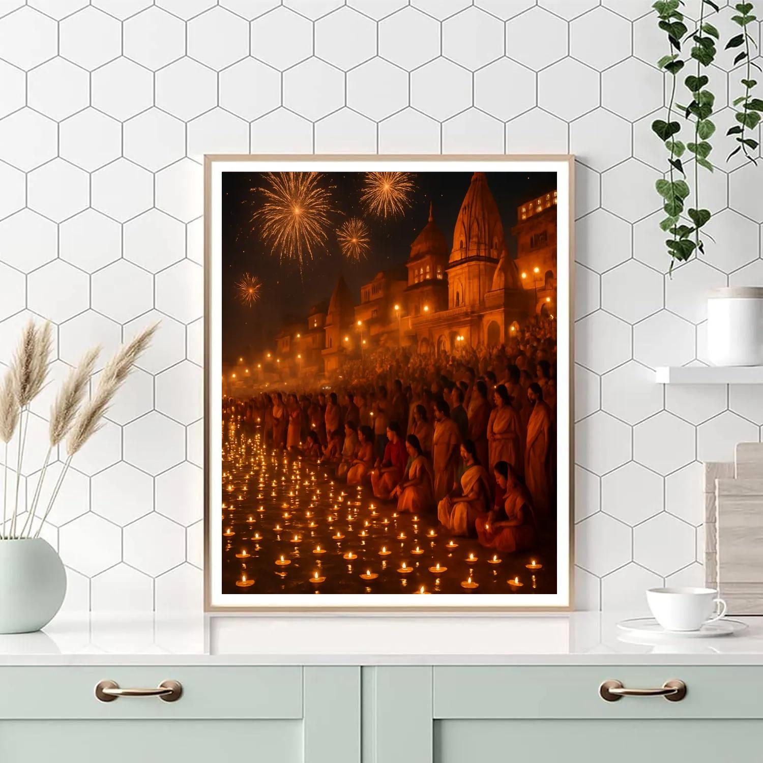 Diwali Night In Varanasi painting number kit