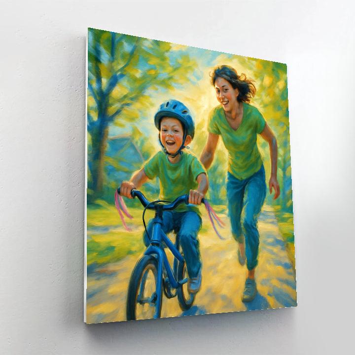 Bicycle Ride Learning paint by numbers