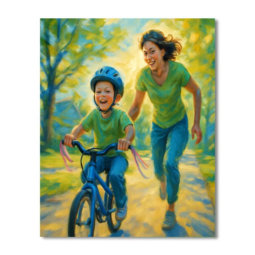 Bicycle Ride Learning paint by numbers