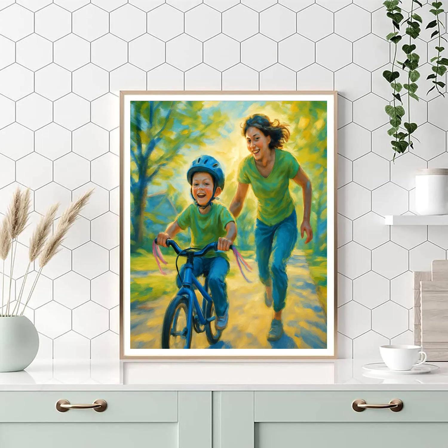 Bicycle Ride Learning paint by numbers