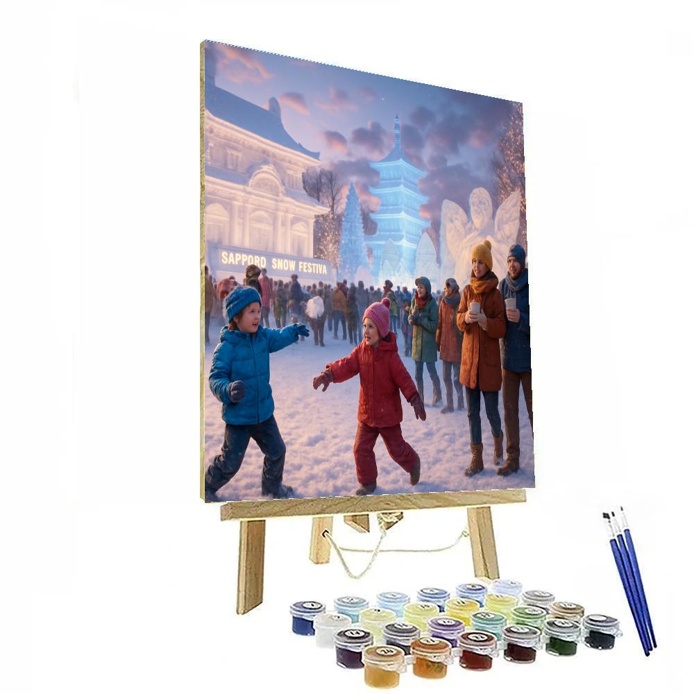Sapporo Snow Festival In Japan Numbered painting kits