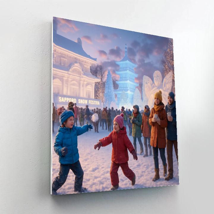 Sapporo Snow Festival In Japan Numbered painting kits