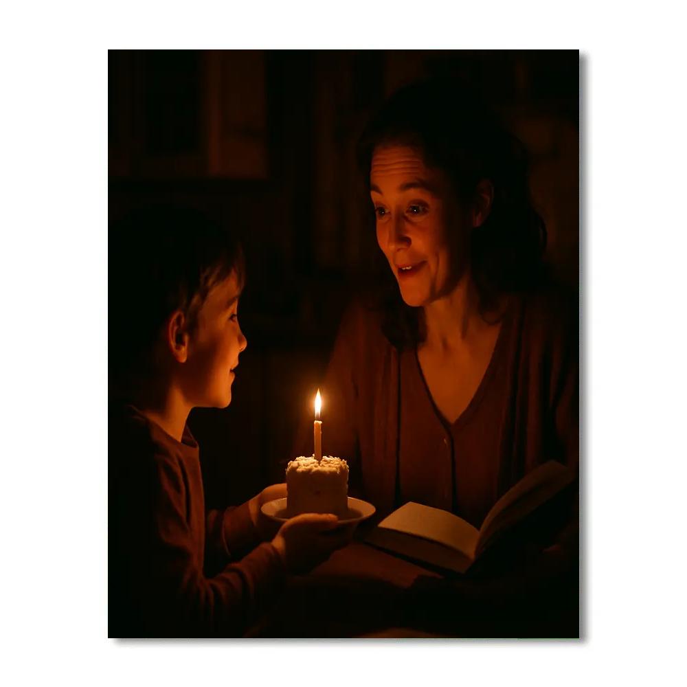 Midnight Cake Surprise paint by number