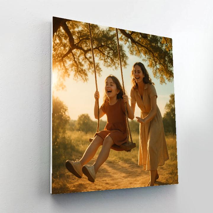 Swinging At Golden Hour Number painting