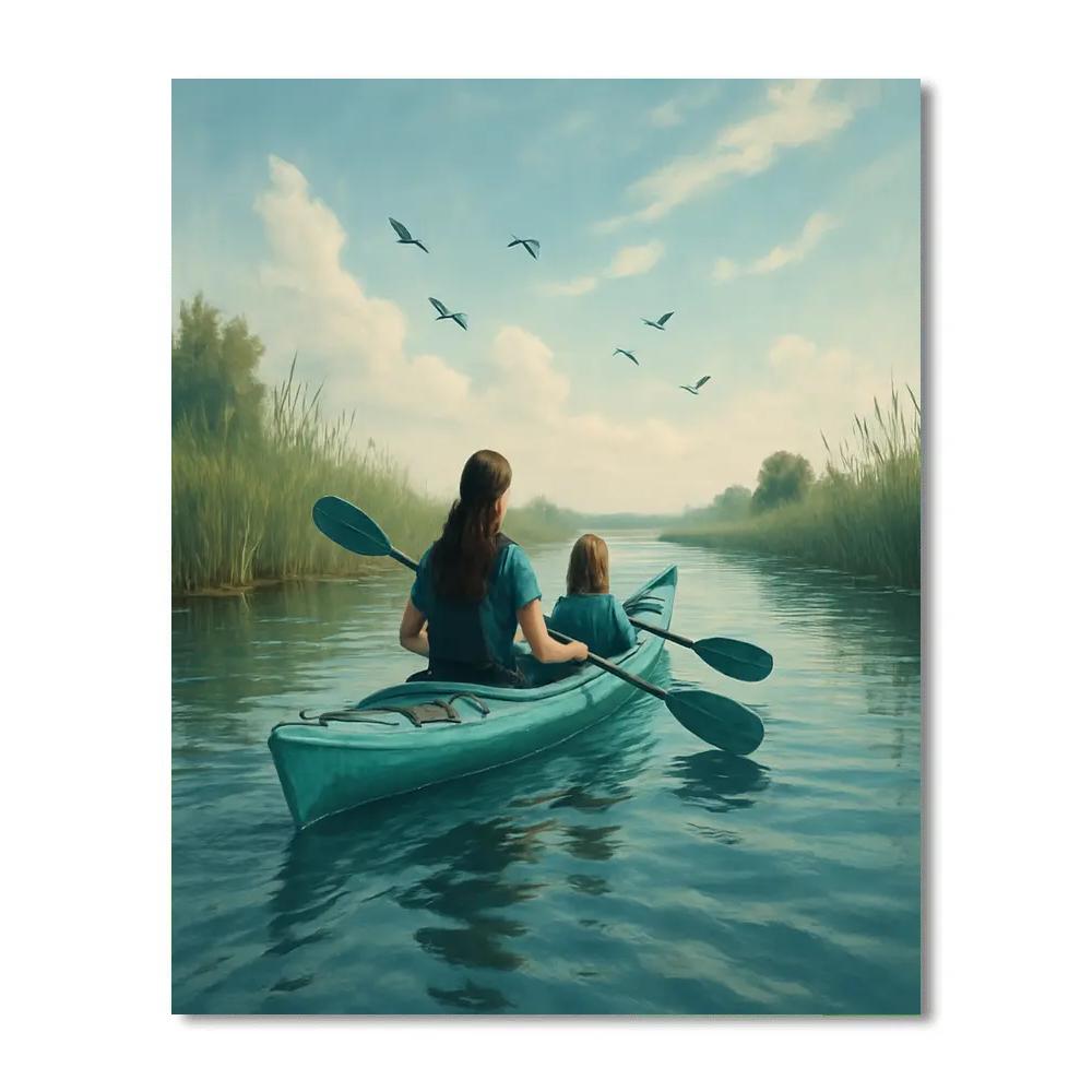 Kayak River Bonding Paint by numbers art