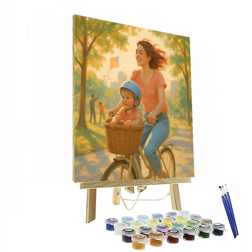 Sunlit Bicycle Basket paint by color