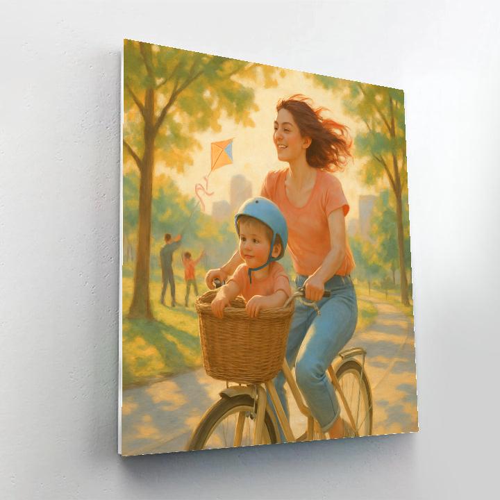 Sunlit Bicycle Basket paint by color