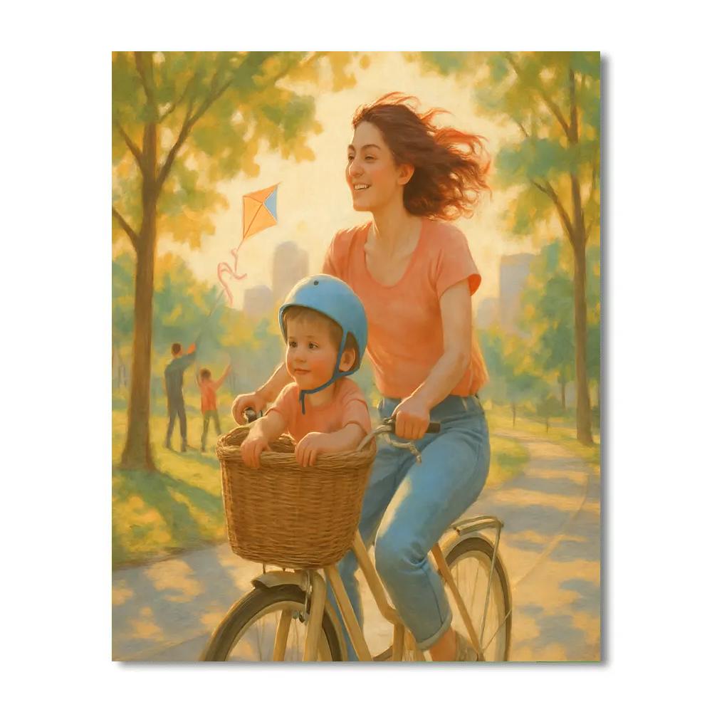 Sunlit Bicycle Basket paint by color