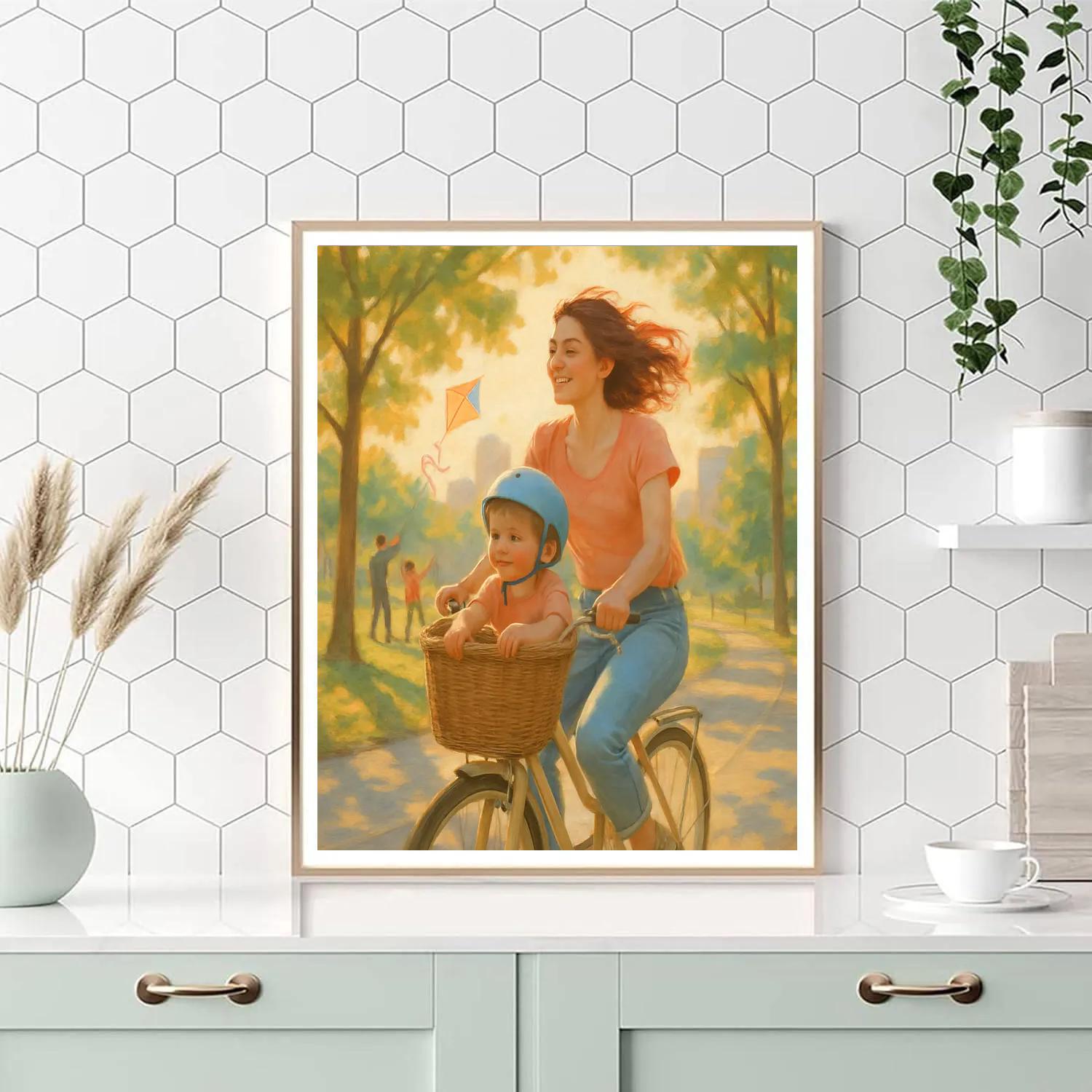 Sunlit Bicycle Basket paint by color