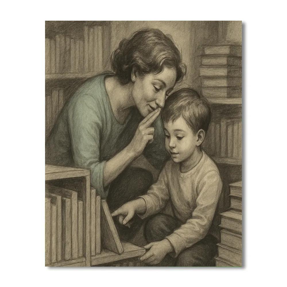 Library Whisper Reading Paint by numbers kits