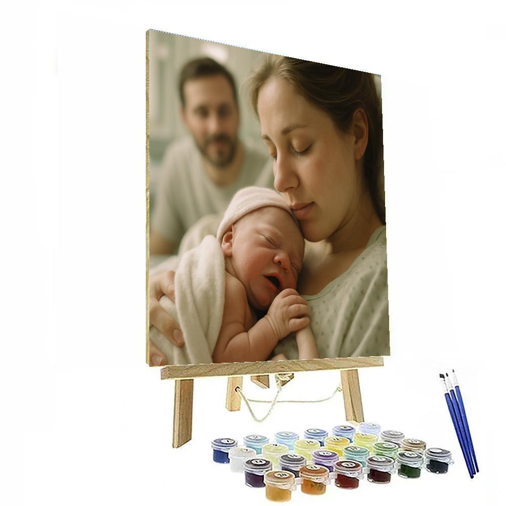 Hospital Newborn First Hold Painting by numbers kit