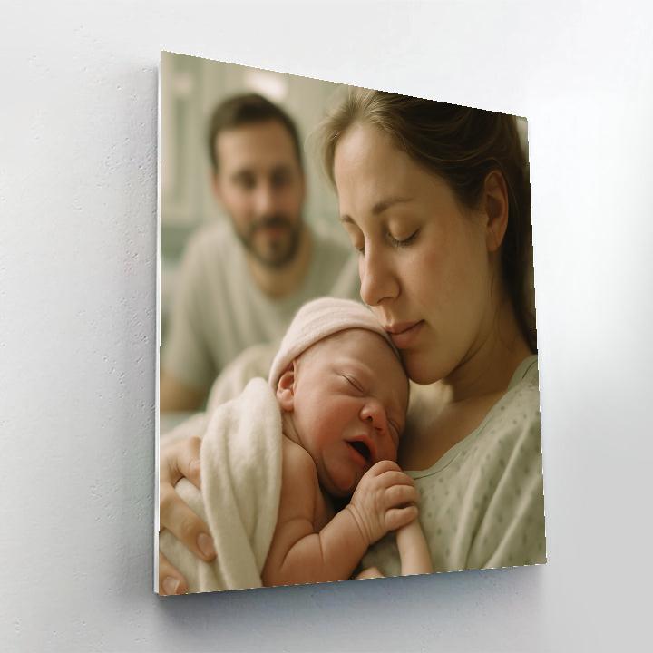 Hospital Newborn First Hold Painting by numbers kit