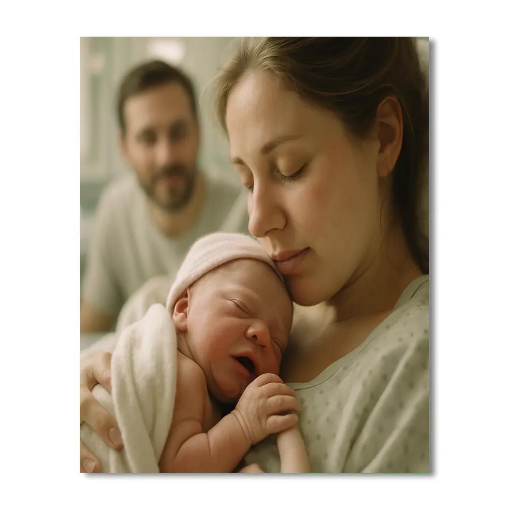 Hospital Newborn First Hold Painting by numbers kit