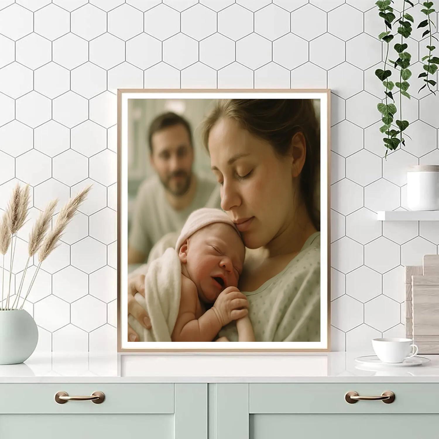 Hospital Newborn First Hold Painting by numbers kit