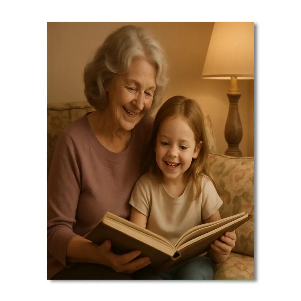 Grandmother And Grandchild Portrait Paint by numbers kits