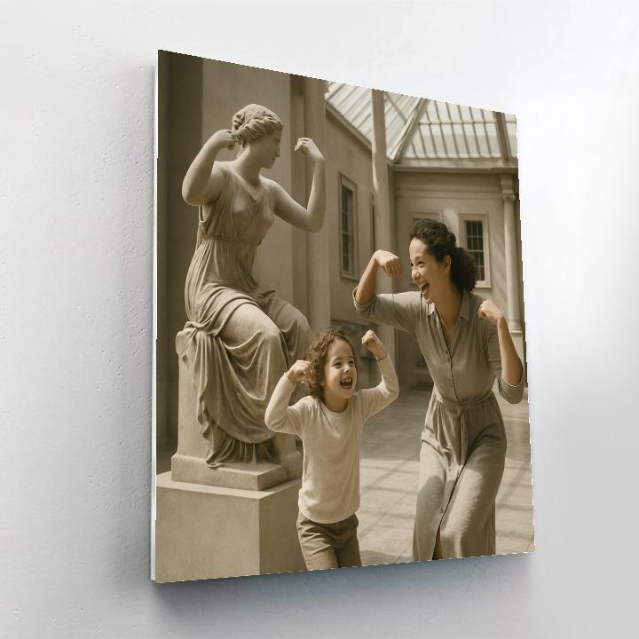 City Museum Sculpture Pose painting number kit