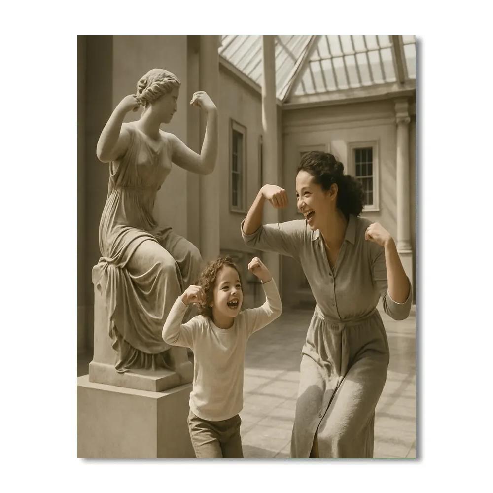 City Museum Sculpture Pose painting number kit