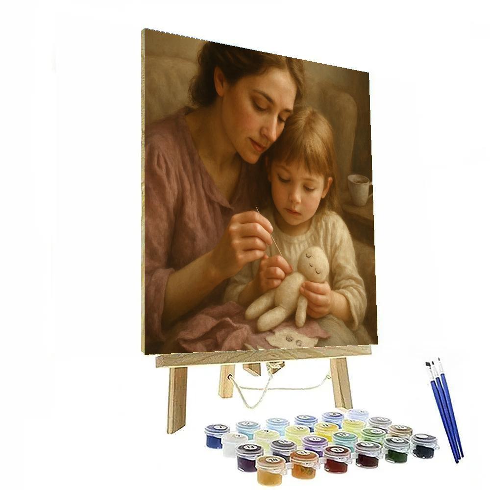 Sewing Doll Together paint by number