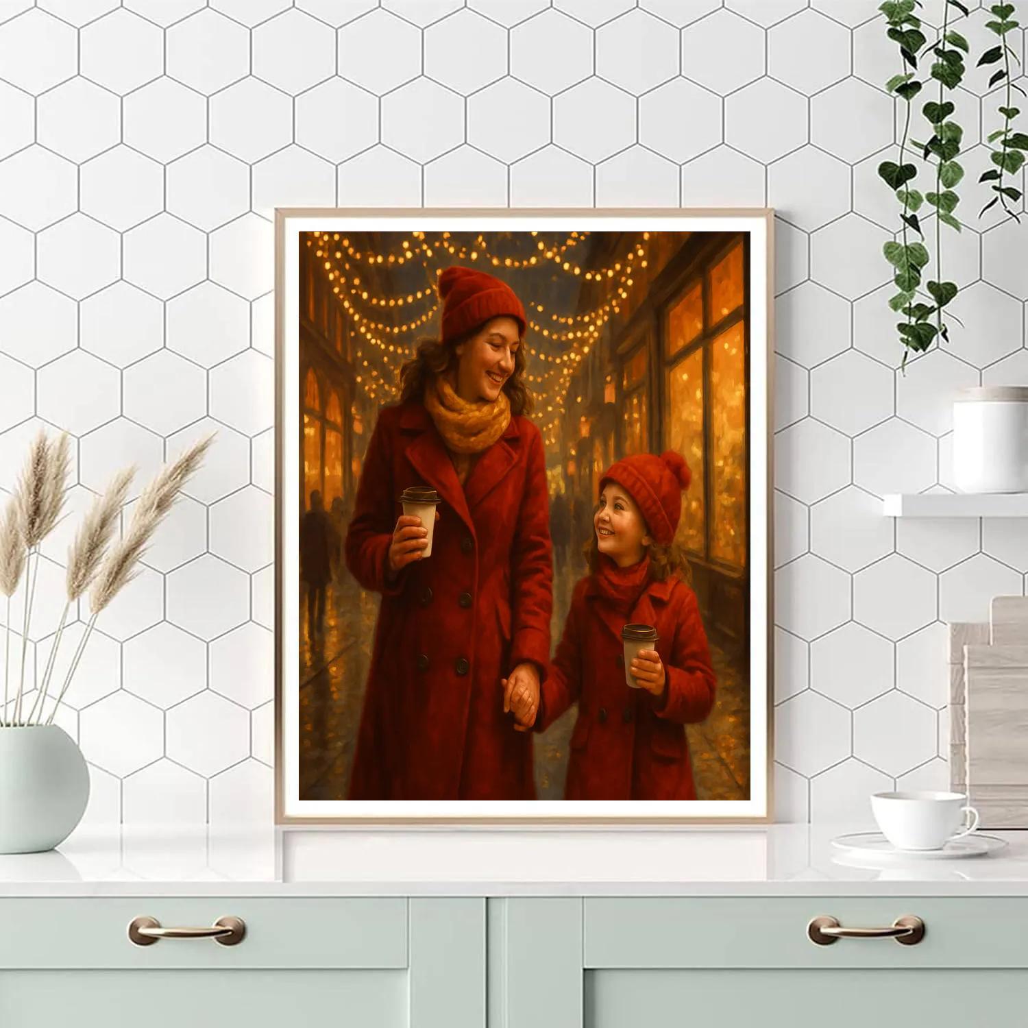 Holiday Lights Hand In Hand Paint by numbers kits