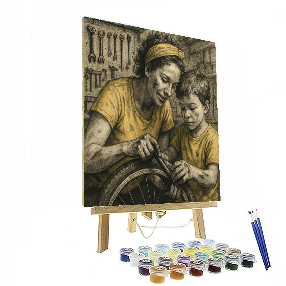 Bike Repair Workshop painting number kit